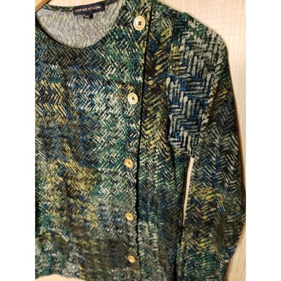 Adrienne Vittadini Womens Abstract Print Thin Sweater Small - Picture 7 of 7